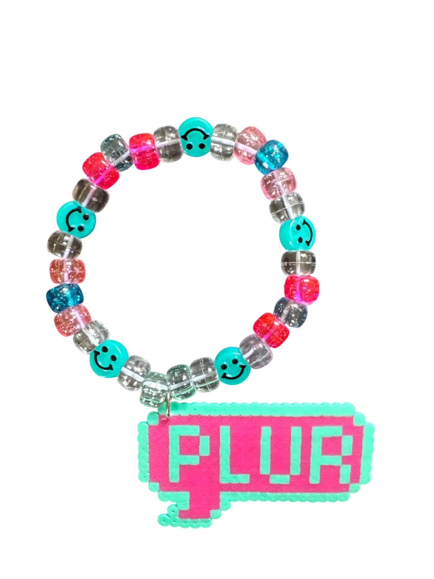 “PLUR” Speech Bubble Kandi Bracelet
