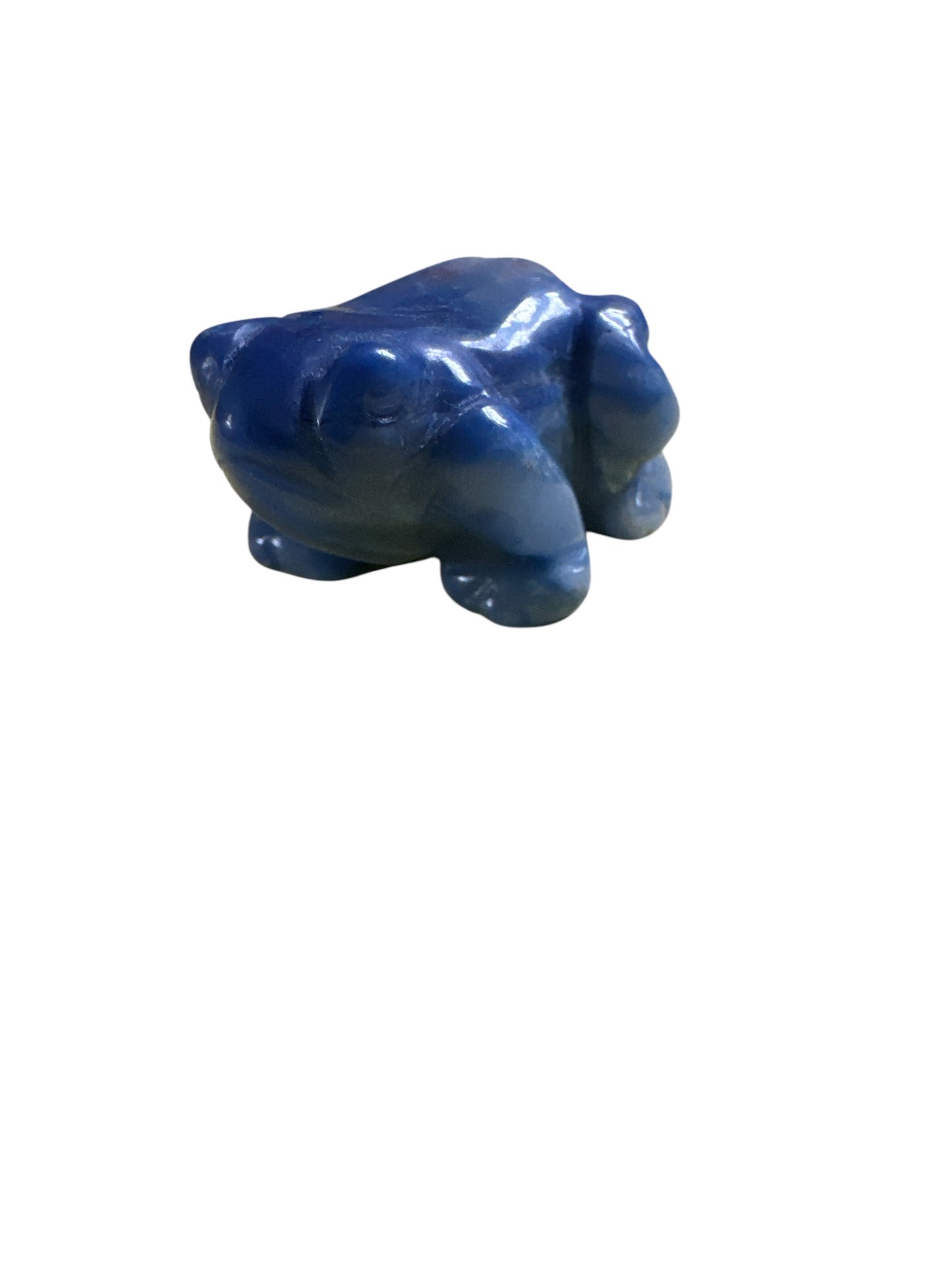 Mini Sodalite Froggy Crystal Carving