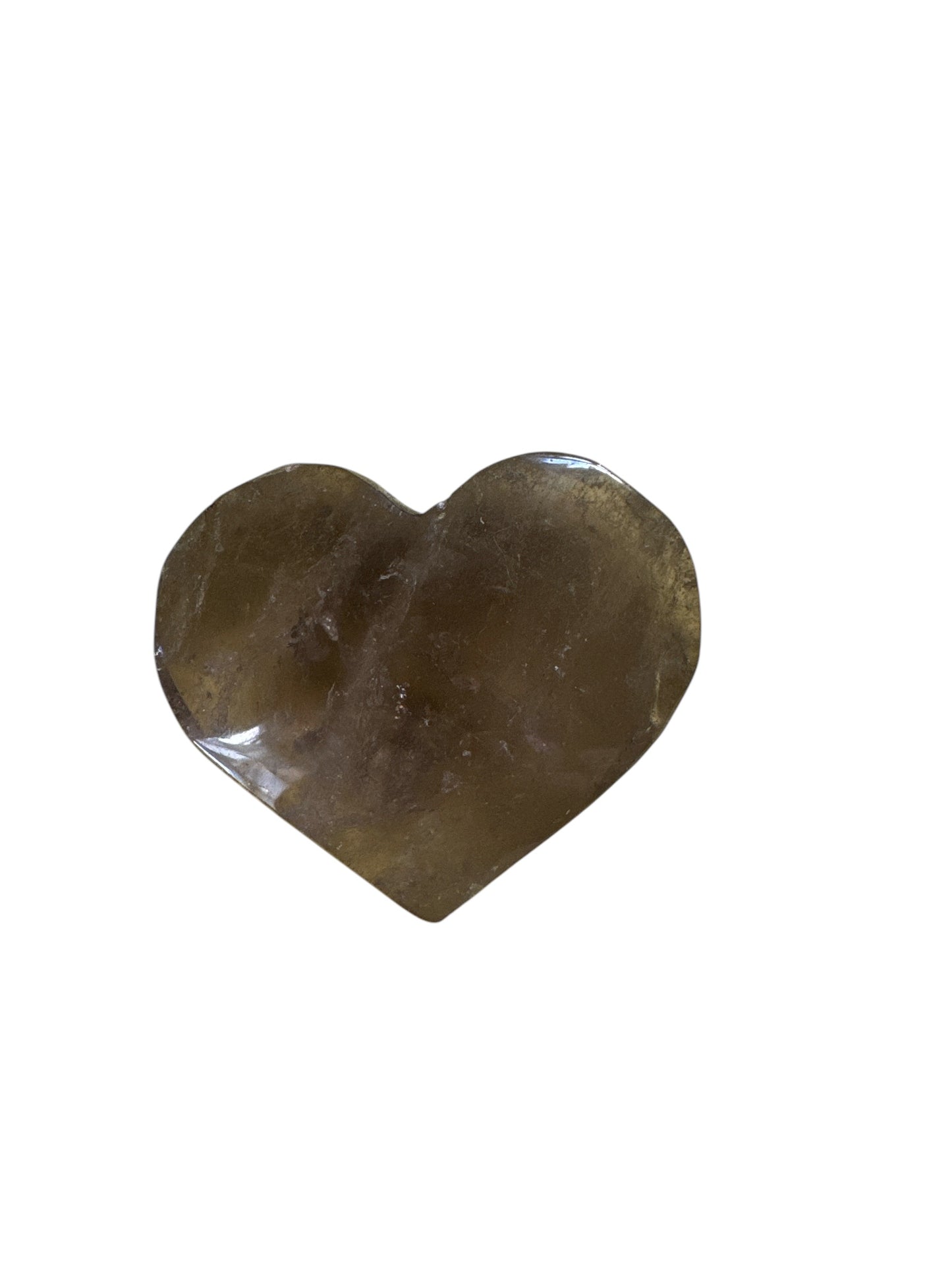 Smoky Quartz Crystal Heart Carving