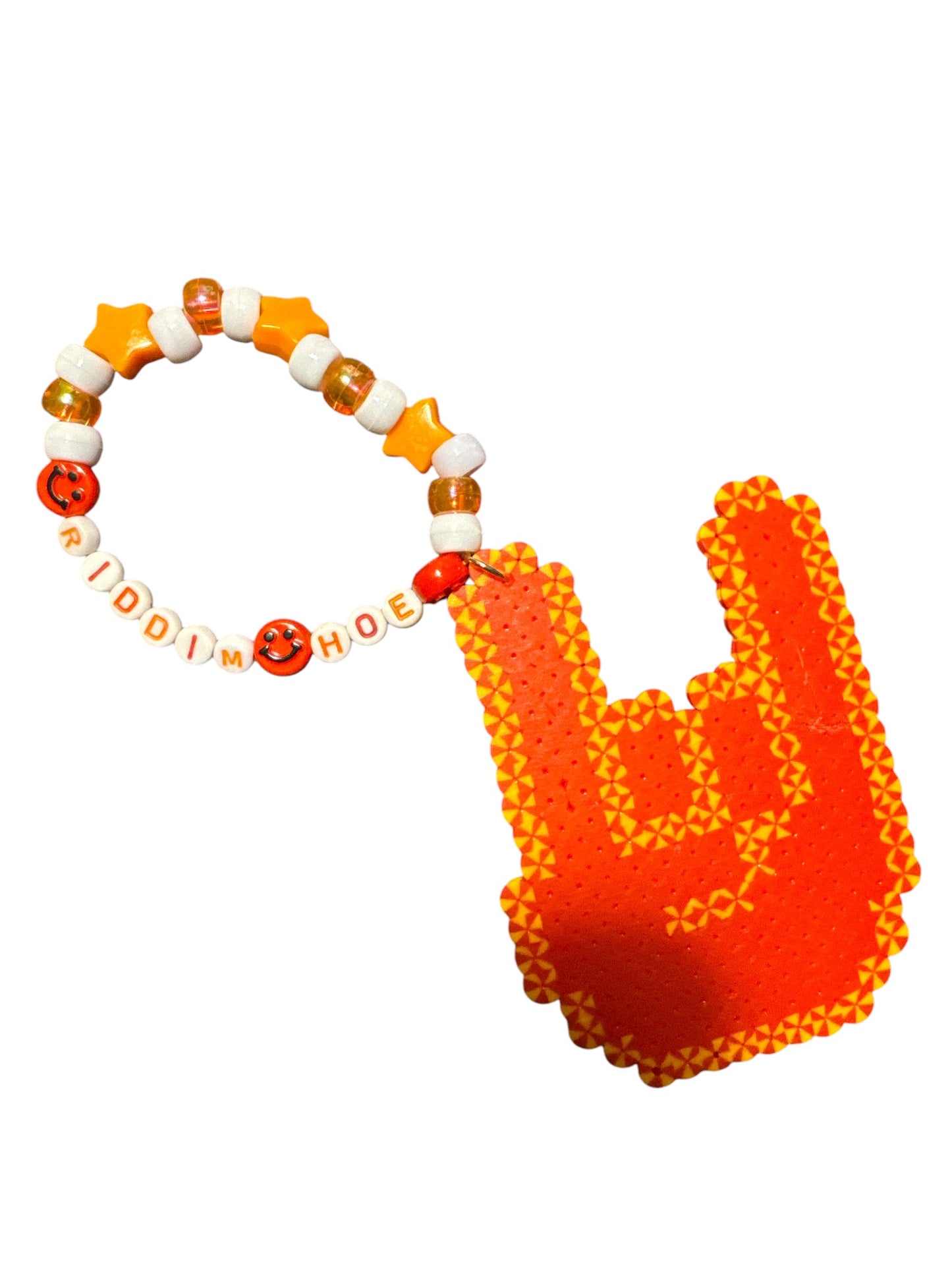 “Riddim Hoe” XL Perler Charm Kandi Bracelet