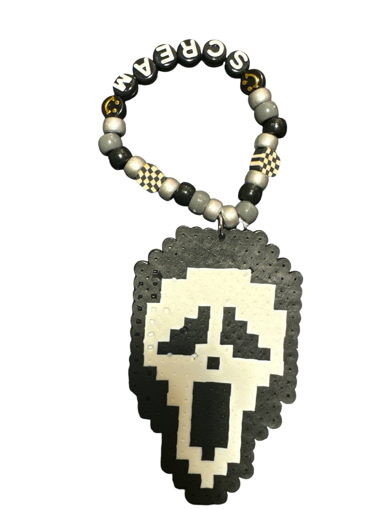 “Scream” XL Perler Charm Kandi Bracelet