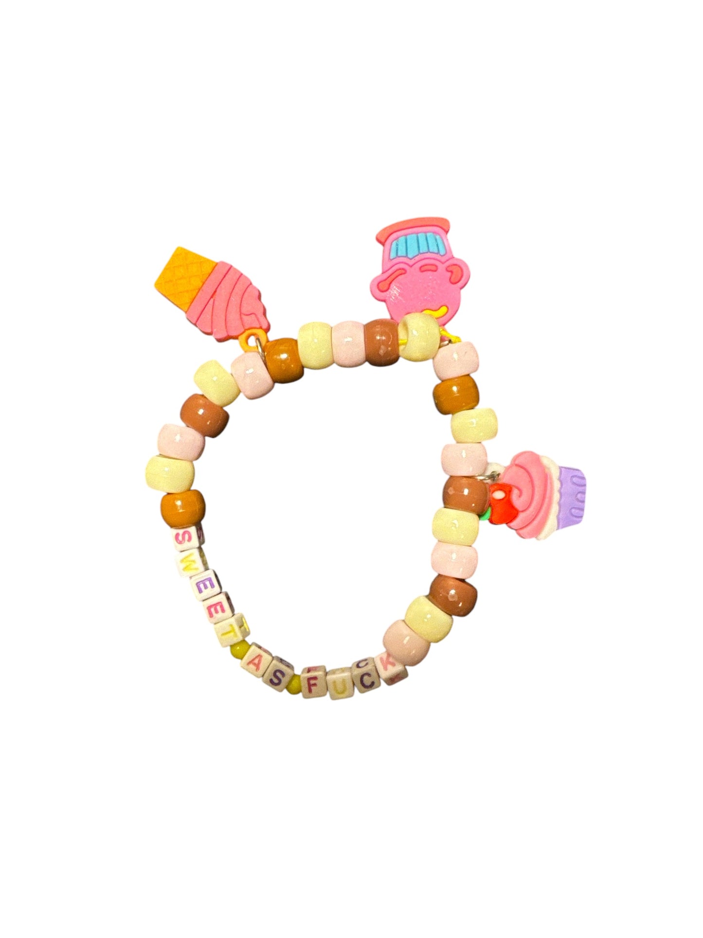 “Sweet As Fuck” Kandi Charm Bracelet