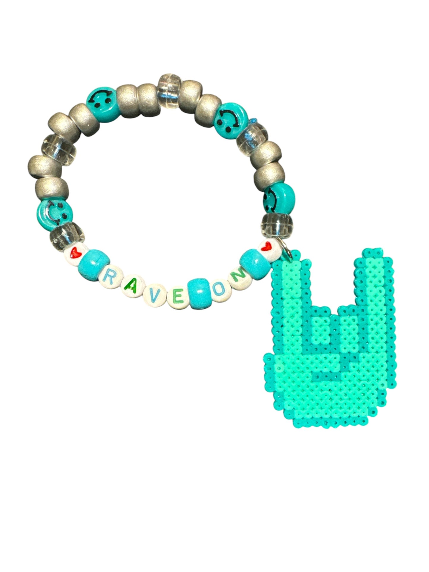 “Rave On” Mini Perler Kandi Bracelet