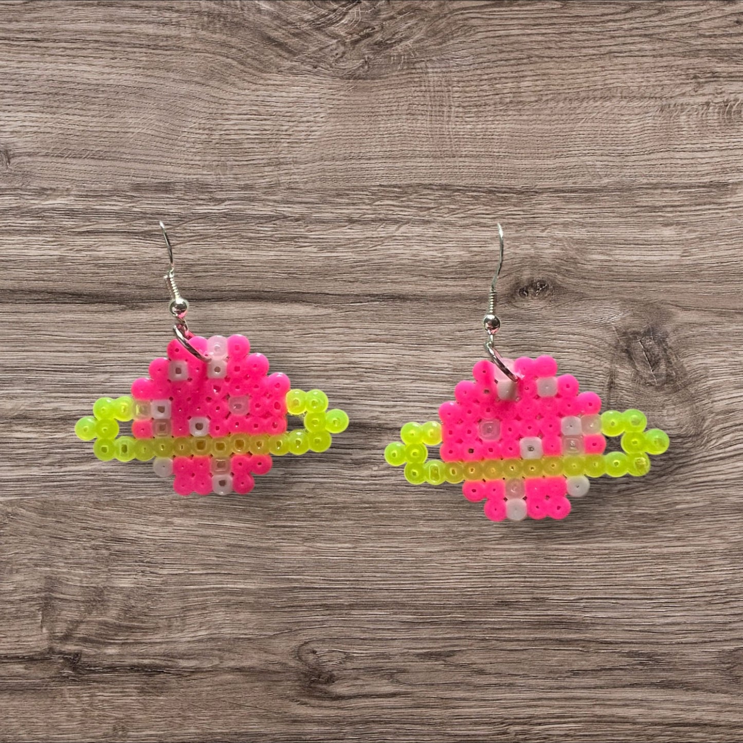 Planet Mini Perler Bead Earrings