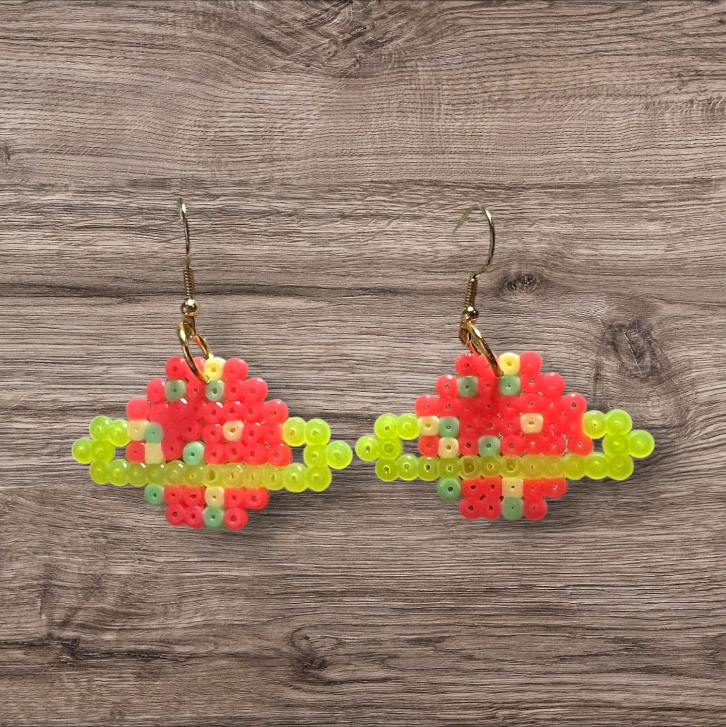 Planet Mini Perler Bead Earrings