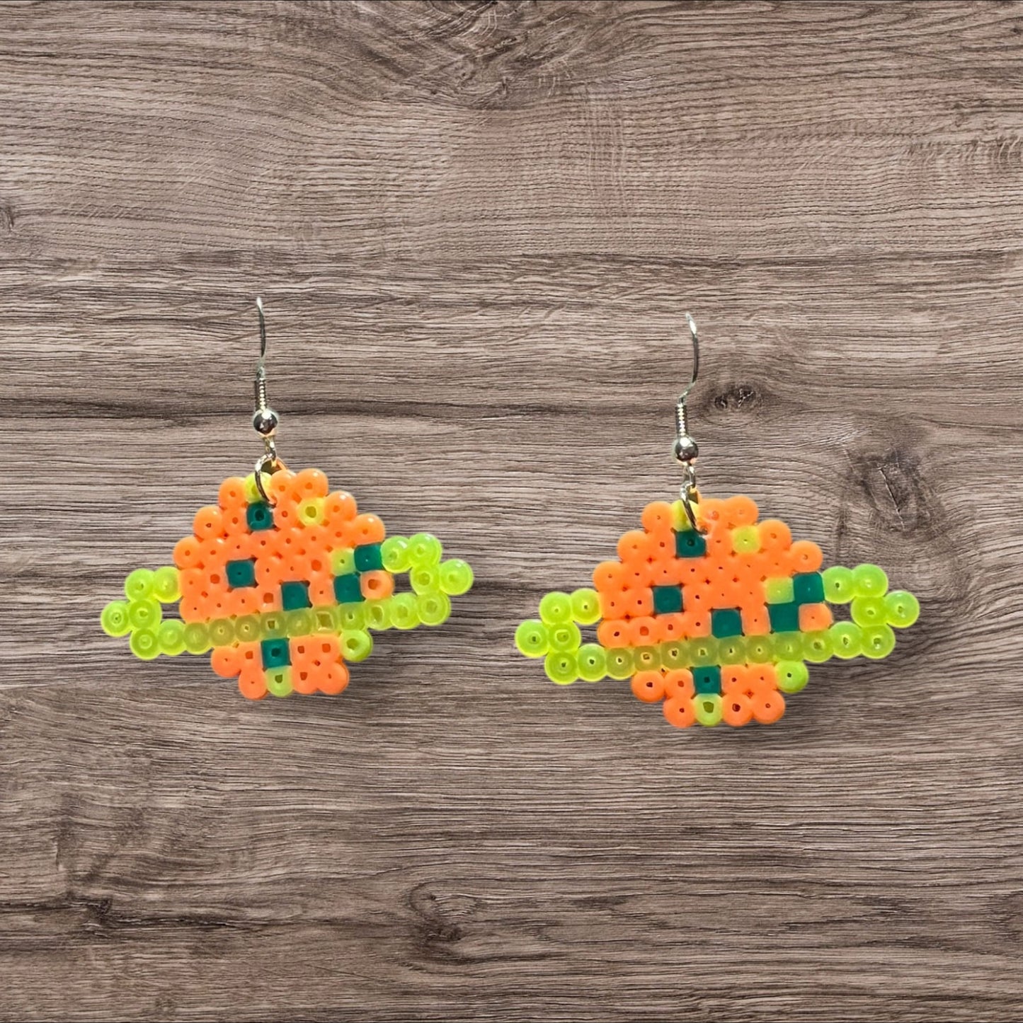 Planet Mini Perler Bead Earrings