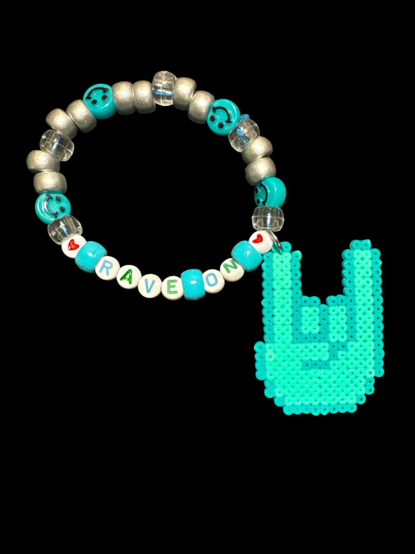“Rave On” Mini Perler Kandi Bracelet