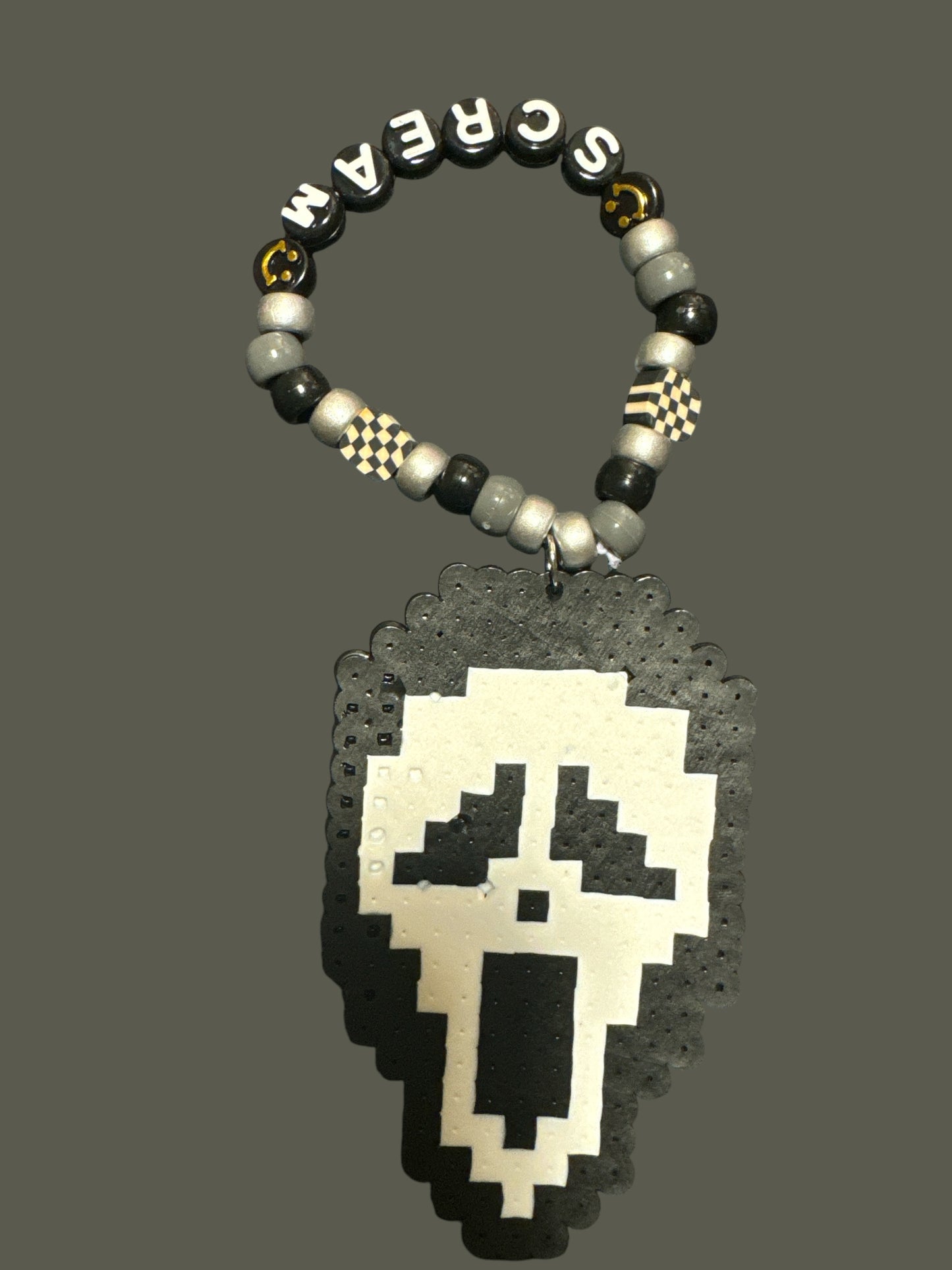 “Scream” XL Perler Charm Kandi Bracelet