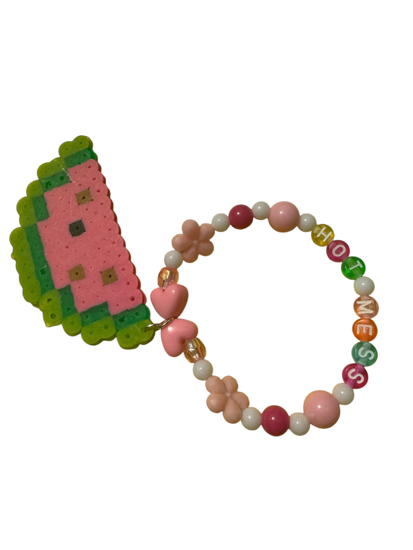 “Hot Mess” Kandi Perler Bracelet