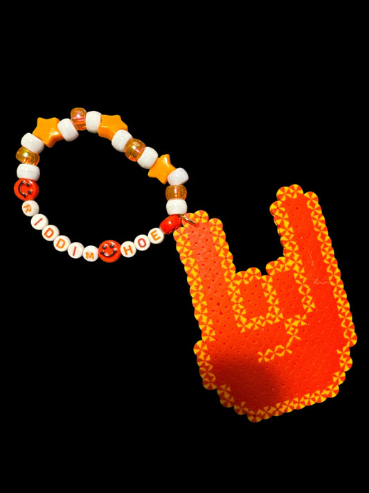 “Riddim Hoe” XL Perler Charm Kandi Bracelet